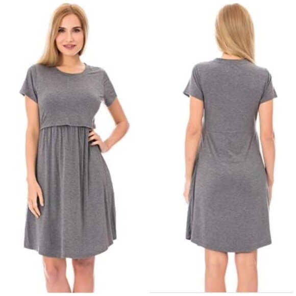 Quinee Women's Short Sleeves Maternity Dress Nursing Breastfeeding Size 2XL NWT - Picture 14 of 15